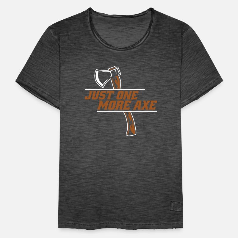 Just One More Axe Axe Throwing Competition Game Men's Vintage T-Shirt