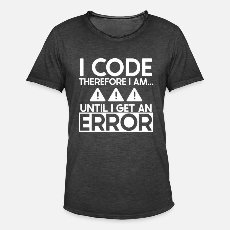 Software Developer, Computer Engineer, Nerd - Men's Vintage T-Shirt - washed black