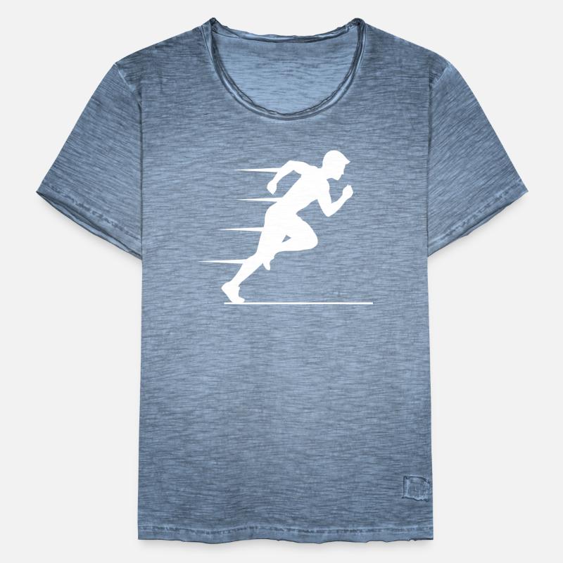 Sprinter rapide Dynamique Athlétisme T-shirt vintage Homme