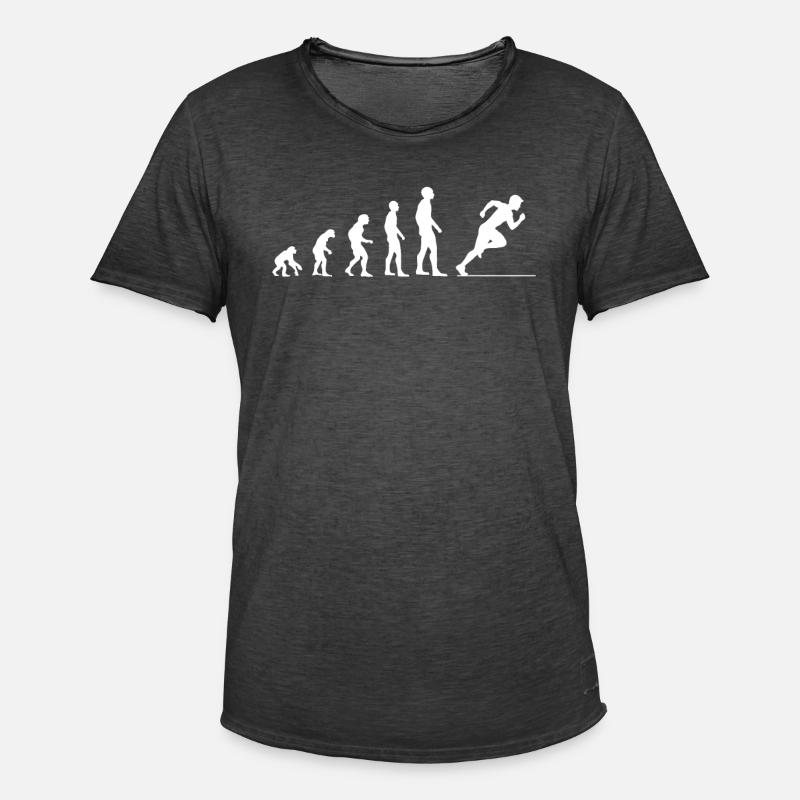 Evolution Sprinter Geschenk - Männer Vintage T-Shirt - Vintage Schwarz