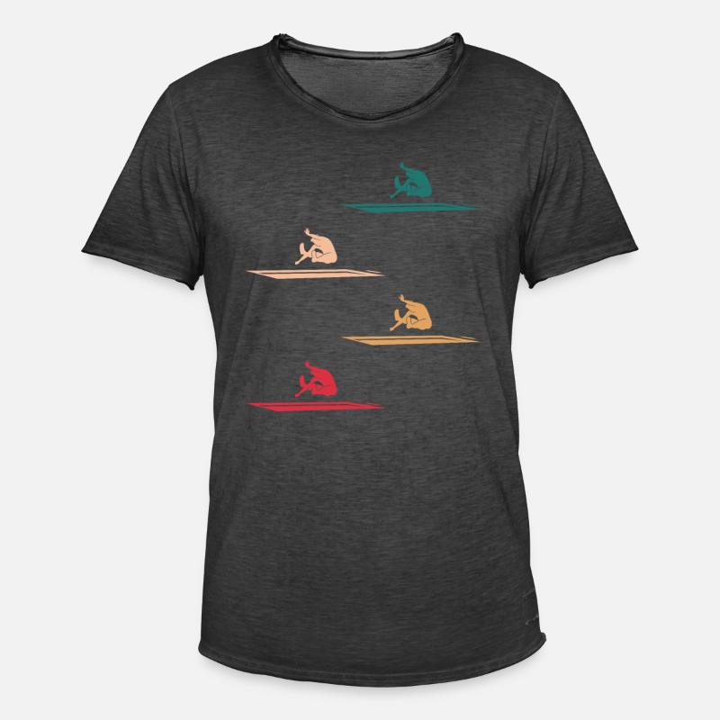 Weitsprung Athletik Dynamik Geschenk - Männer Vintage T-Shirt - Vintage Schwarz