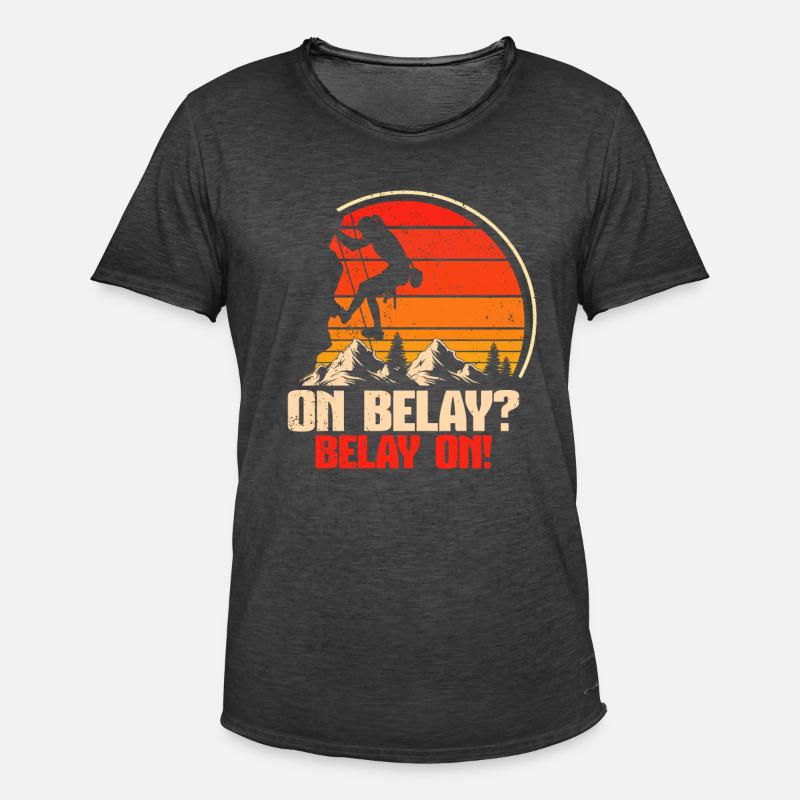Klettern Mountain Boulder Climble Climber - Männer Vintage T-Shirt - Vintage Schwarz