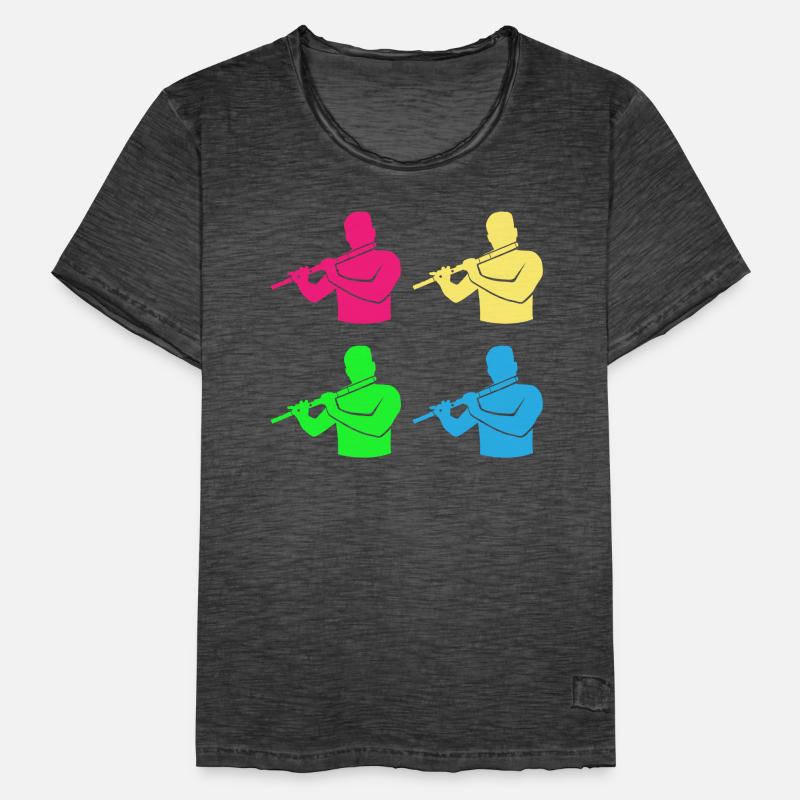 Querflöten Ensemble Bunte Harmonie Männer Vintage T-Shirt