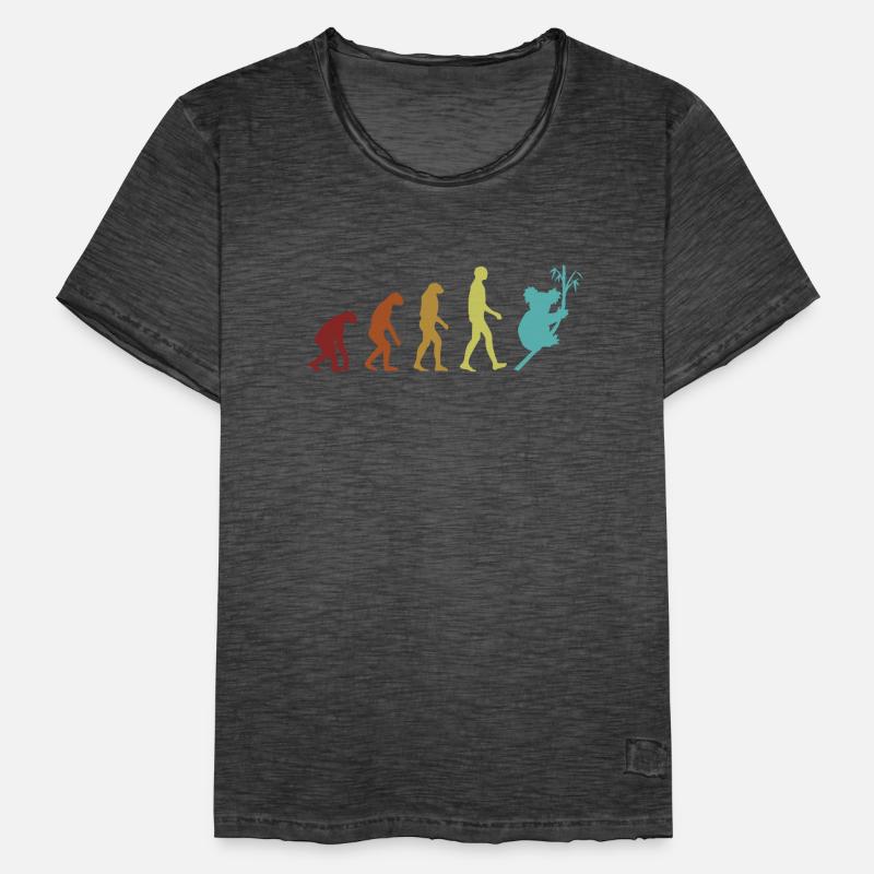 Koala Evolution Koalabär Eukalyptus Liebhaber Koala Männer Vintage T-Shirt