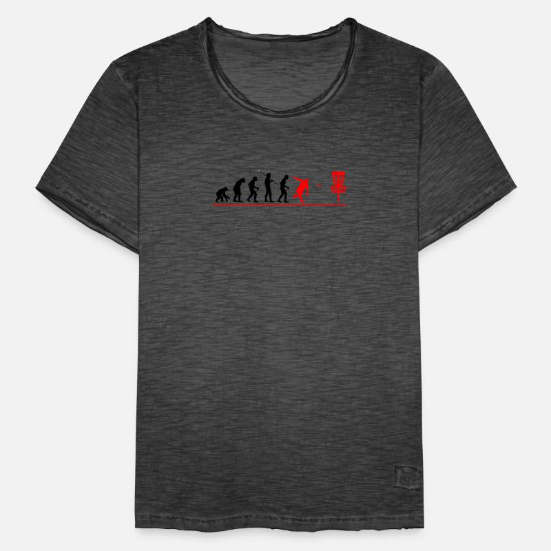 Evolution Disc Golf Discgolf Ultimate Disc Frolf T-shirt vintage Homme