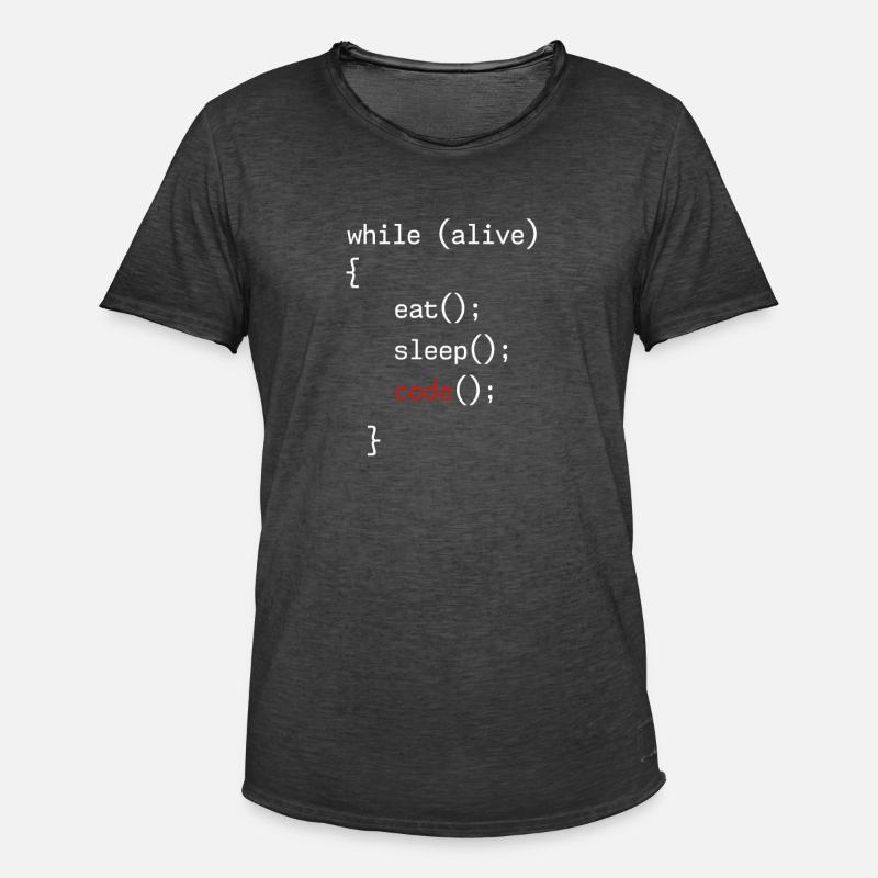 Administrateur Coding Geek Programmeur - T-shirt vintage Homme - noir vintage