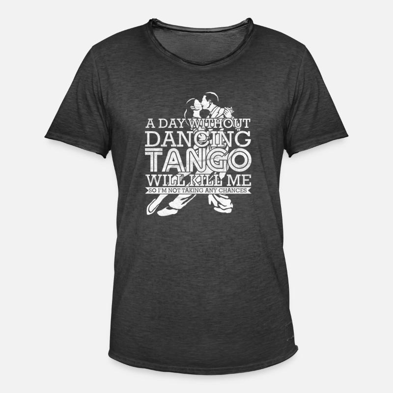 Dancing Tango - Männer Vintage T-Shirt - Vintage Schwarz