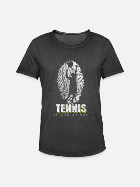 Tennis player DNA - Men's Vintage T-Shirt - washed black