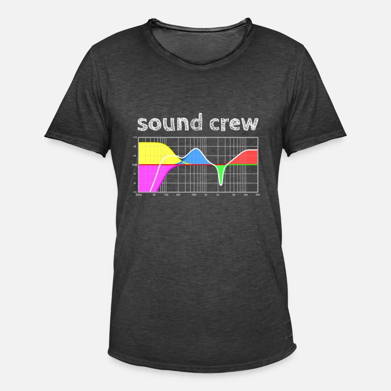 sound crew - Parametrischer Equalizer - Männer Vintage T-Shirt - Vintage Schwarz