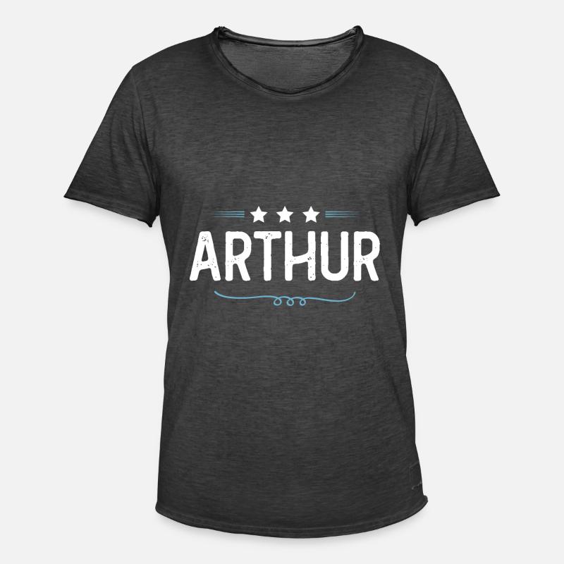 Arthur - Männer Vintage T-Shirt - Vintage Schwarz