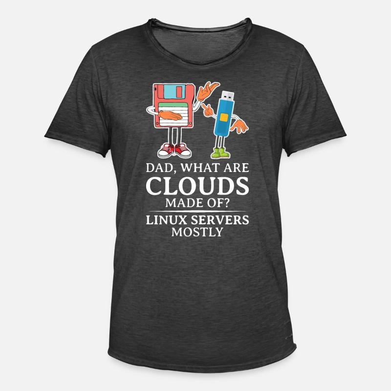 Cloud Computing Informatik Tech - Männer Vintage T-Shirt - Vintage Schwarz