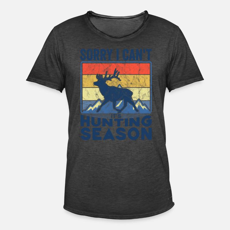 HIrschgeweih Hirschjagd Jagd Jagdsaison - Männer Vintage T-Shirt - Vintage Schwarz
