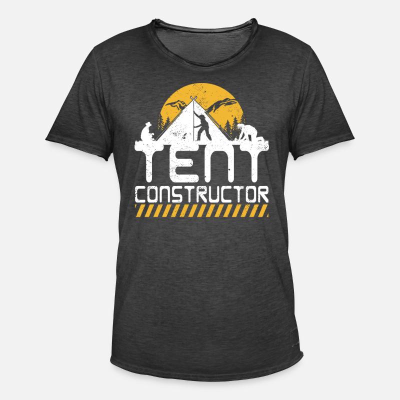 Tent constructor - Männer Vintage T-Shirt - Vintage Schwarz