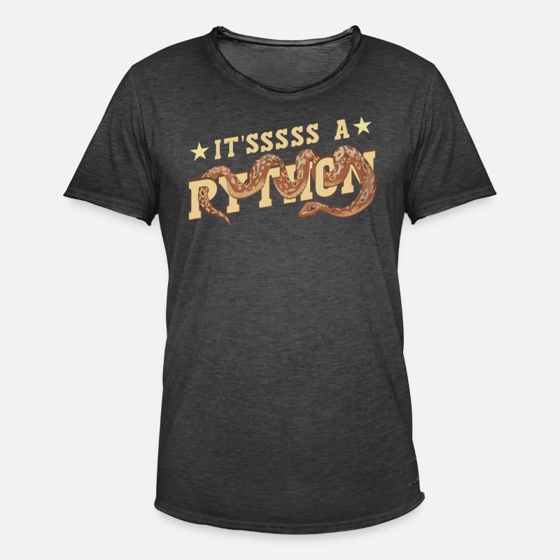 Itsssss a Python - Männer Vintage T-Shirt - Vintage Schwarz