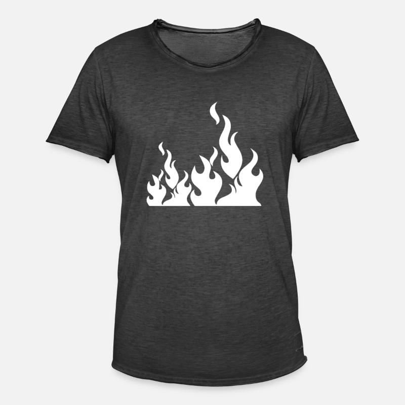 Flammen lodernd beeindruckend - Männer Vintage T-Shirt - Vintage Schwarz