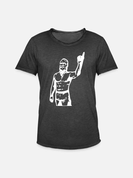 Techno-Viking Techno Hardstyle - Männer Vintage T-Shirt - Vintage Schwarz