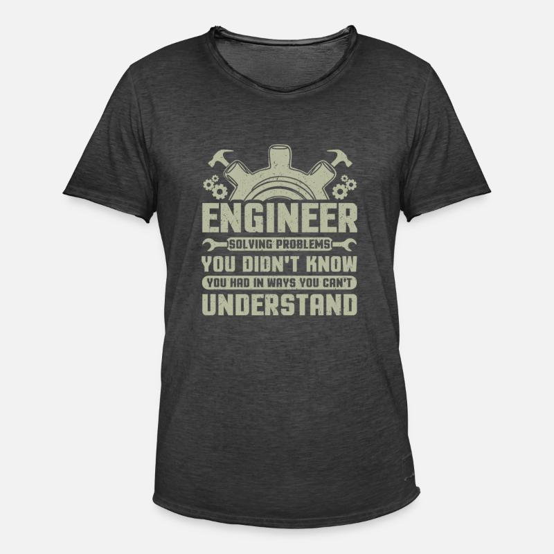 Engineer Problem Solver Engineering Karriere - Männer Vintage T-Shirt - Vintage Schwarz
