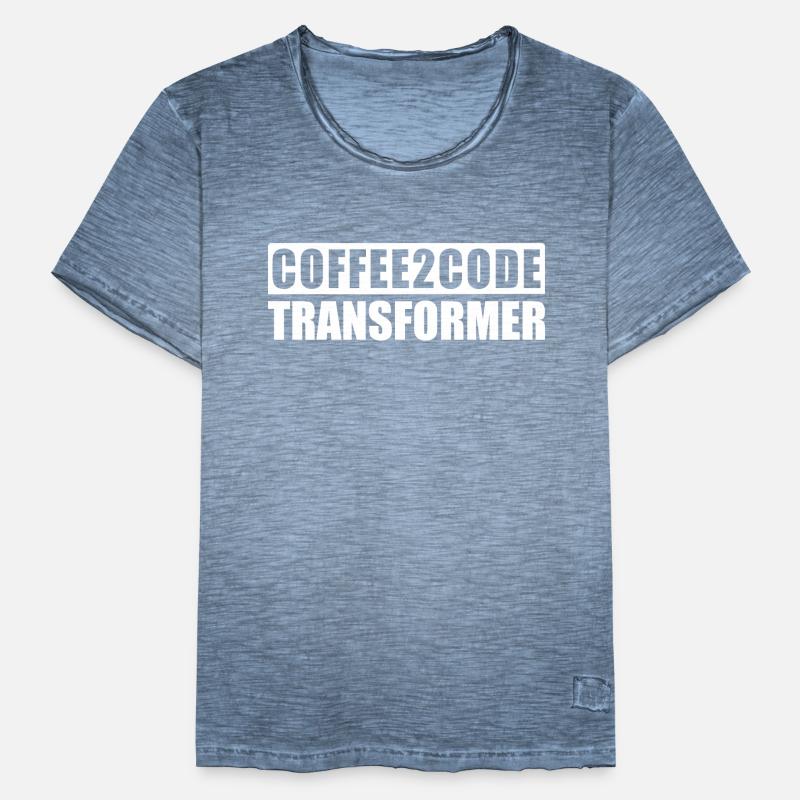 Coffee 2 Code Transformer Programmeur IT Chemise T-shirt vintage Homme