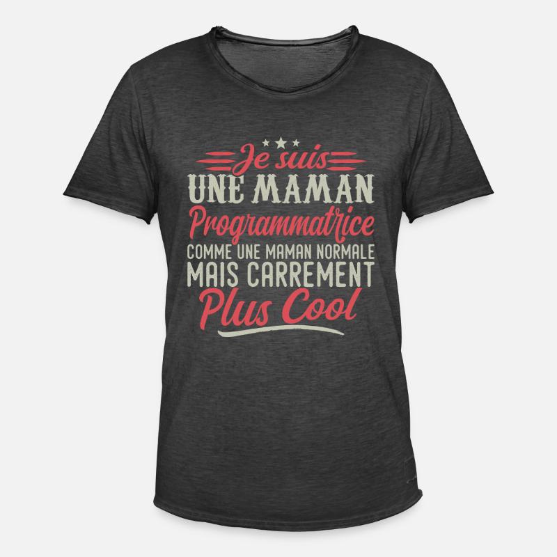 Ich bin Programmierer-Mama, ausgesprochen cool - Männer Vintage T-Shirt - Vintage Schwarz