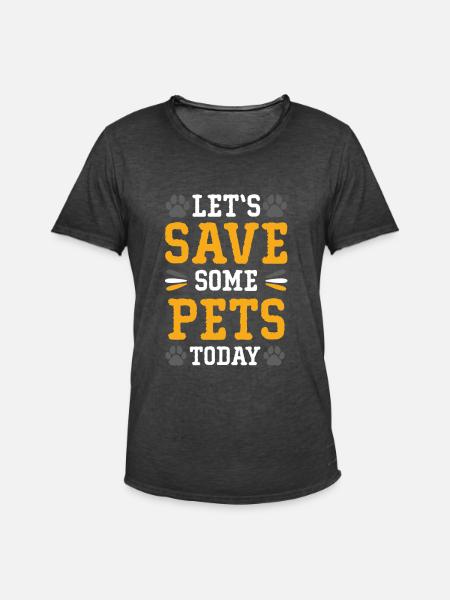 tierschutz spruch tierschützer - Männer Vintage T-Shirt - Vintage Schwarz