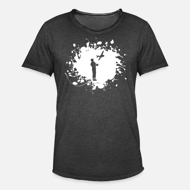 Modellflug Modellbauer Flugzeug Geschenk - Männer Vintage T-Shirt - Vintage Schwarz