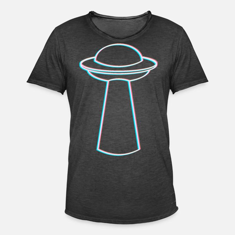 UFO Glitch – Rave & Techno Vibes - Männer Vintage T-Shirt - Vintage Schwarz