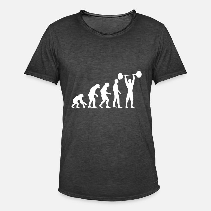 Evolution humanity people pump generation - Men's Vintage T-Shirt - washed black