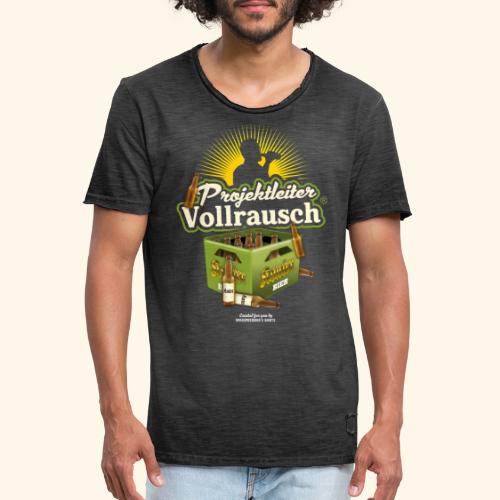 Bier Spruch Projektleiter Vollrausch® & Kiste Bier - Männer Vintage T-Shirt