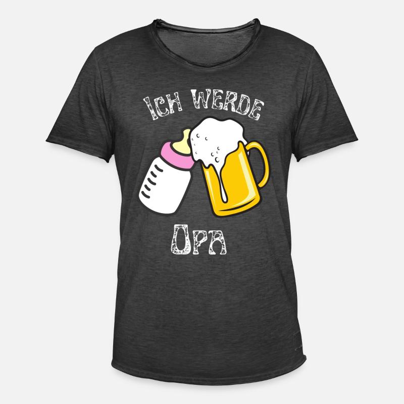 Ich werde Opa - Männer Vintage T-Shirt - Vintage Schwarz