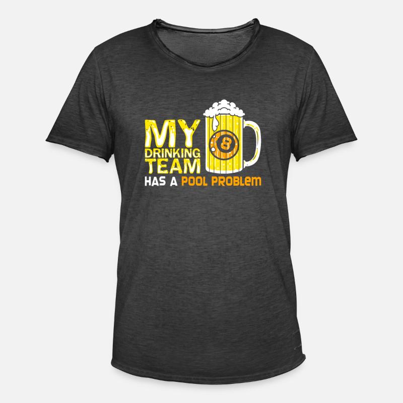 POOL / BILLIARDS: Pool problem - Men's Vintage T-Shirt - washed black