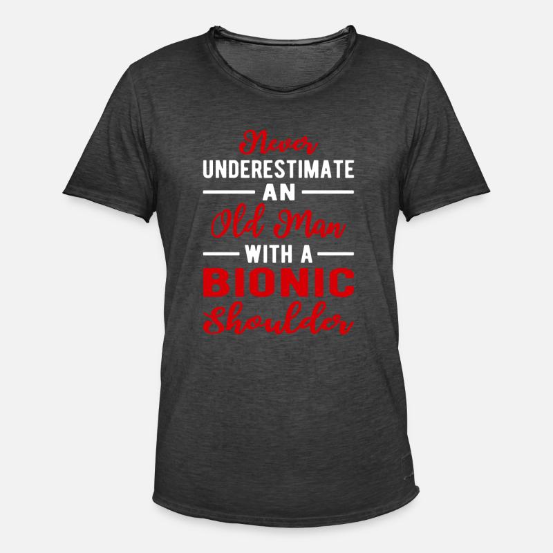 SHOULDER REPLACEMENT Bionic Shoulder - Männer Vintage T-Shirt - Vintage Schwarz