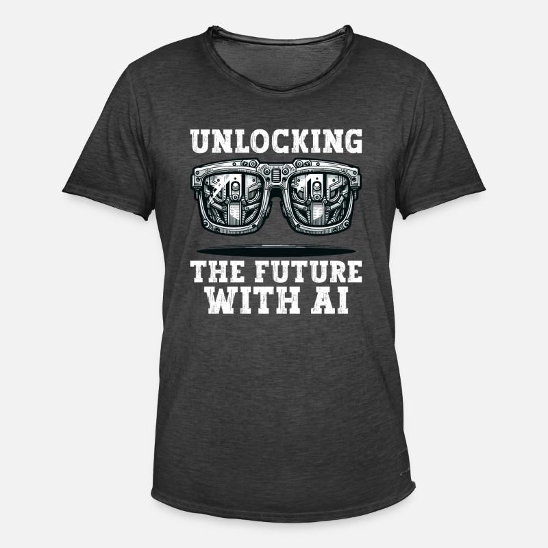 Artificial intelligence, machine learning, data - Men's Vintage T-Shirt - washed black