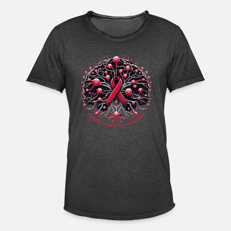 Schlaganfall-überlebende Schlaganfall-bewusstsein - Männer Vintage T-Shirt - Vintage Schwarz