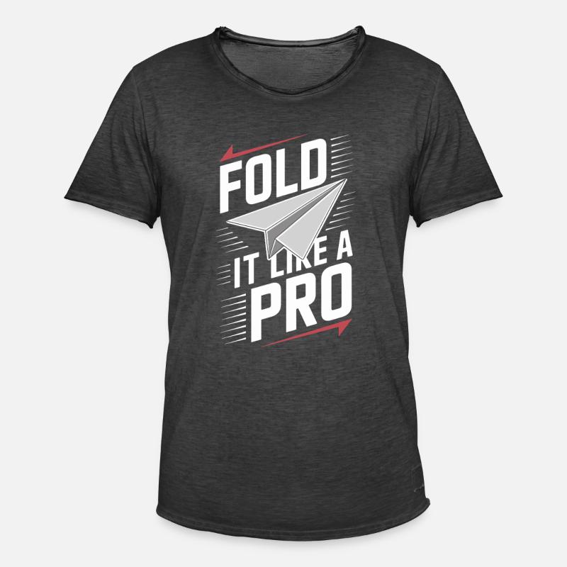 Papierflugzeugbauer Diy Folding Experte Creative - Männer Vintage T-Shirt - Vintage Schwarz