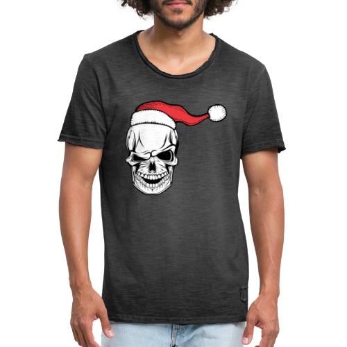 Weihnachten Xmas Totenkopf - Männer Vintage T-Shirt