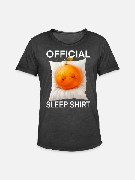 Orange - Männer Vintage T-Shirt - Vintage Schwarz