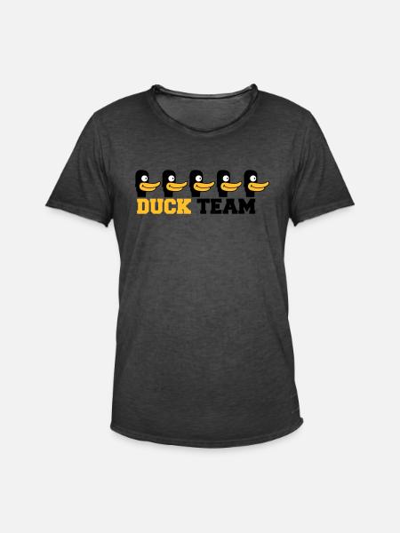 Duck Team - T-shirt vintage Homme - noir vintage