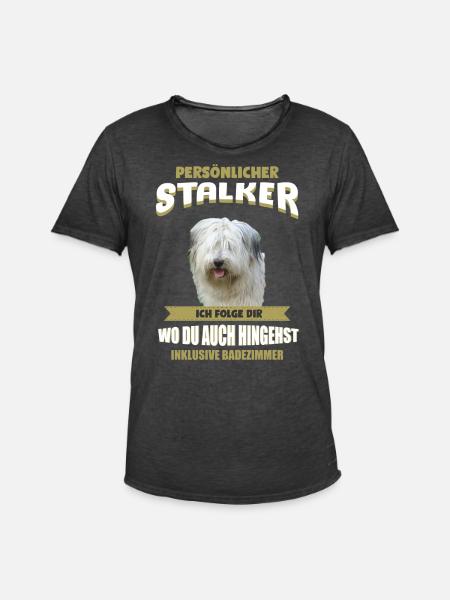 Sheep poodle dog - sheep poodle - Men's Vintage T-Shirt - washed black