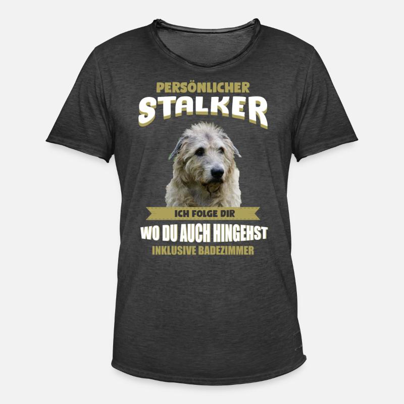 Irish Wolfhound - Irischer Wolfshund - Männer Vintage T-Shirt - Vintage Schwarz