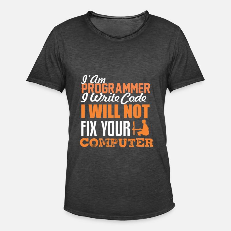 Developer programmer - Men's Vintage T-Shirt - washed black