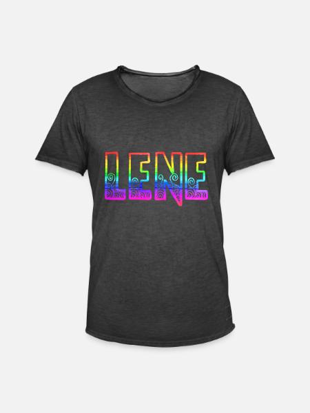 lene rs arc-en-ciel - T-shirt vintage Homme - noir vintage