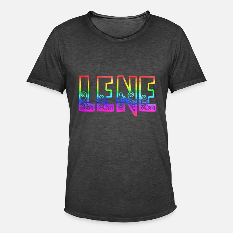 lene rs rainbow - Men's Vintage T-Shirt - washed black