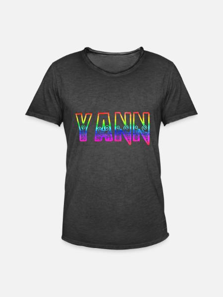 yann rs rainbow - Men's Vintage T-Shirt - washed black