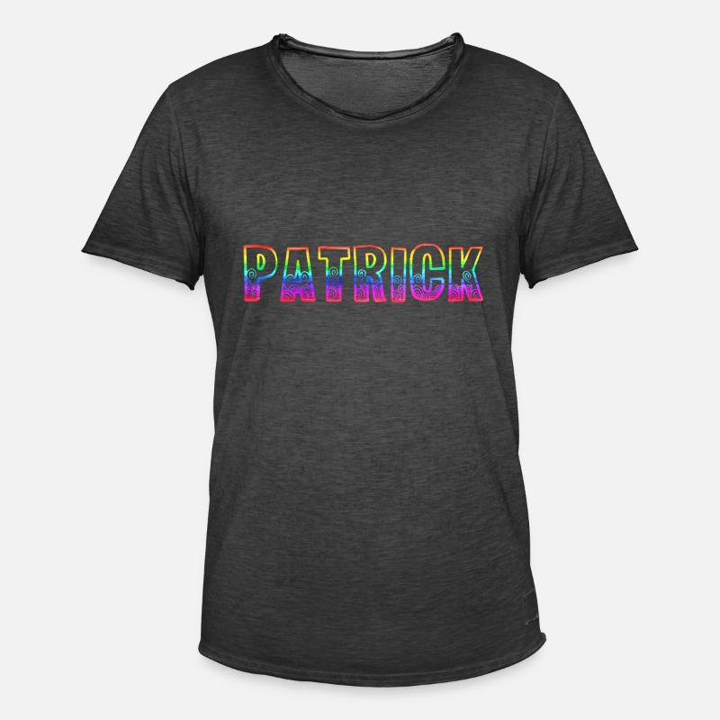 patrick rs regenbogen - Männer Vintage T-Shirt - Vintage Schwarz