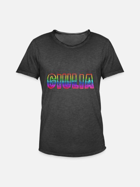 giulia rs rainbow - Men's Vintage T-Shirt - washed black