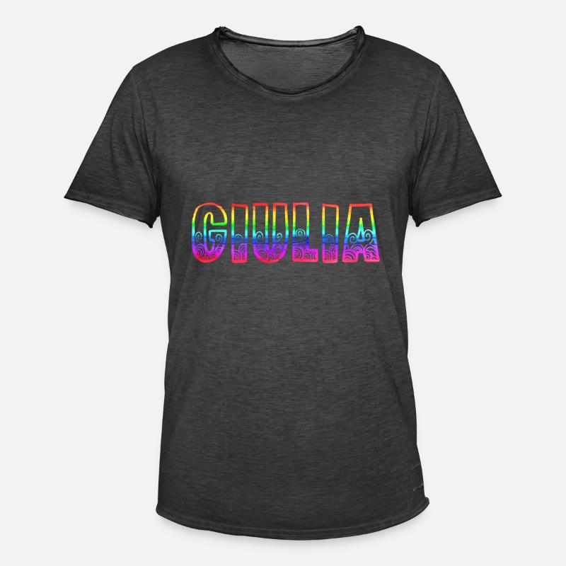 giulia rs regenbogen - Männer Vintage T-Shirt - Vintage Schwarz
