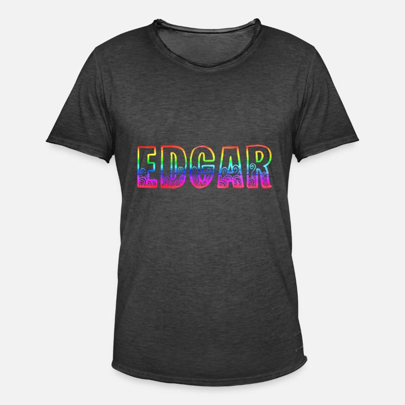 edgar rs regenbogen - Männer Vintage T-Shirt - Vintage Schwarz