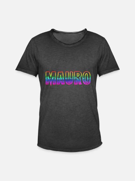 mauro rs rainbow - Men's Vintage T-Shirt - washed black