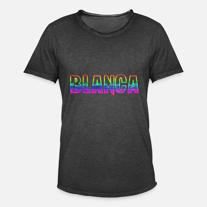 blanca rs regenbogen - Männer Vintage T-Shirt - Vintage Schwarz