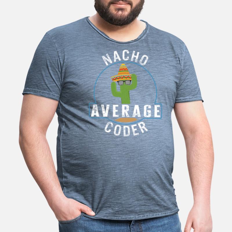 Chemise de programmeur, Nacho Average Coder Tee, T-shirt vintage Homme